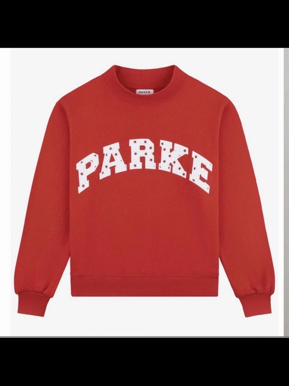Parker Red Crewneck Sweatshirt with White Logo